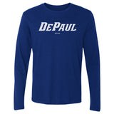 DePaul Blue Demons White Wordmark Long Sleeve Tee
