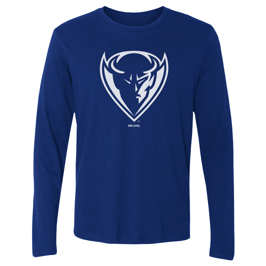 DePaul Blue Demons Primary Logo White Long Sleeve Tee