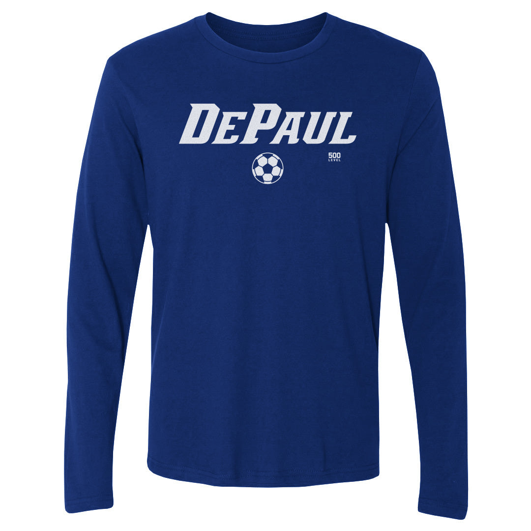 DePaul Blue Demons Soccer Minimalist Long Sleeve Tee