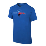 Youth DePaul Royal Split Wordmark Tee