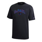 Youth DePaul Black Primary Logo Tee