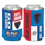DePaul Blue Demons Color Block Est. 1898 Koozie 12 oz