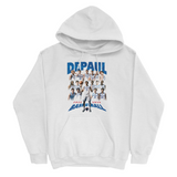 DePaul Men's Basketball Team Tee Illustrated White Hoodie
