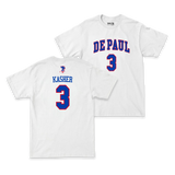 DePaul Men's Basketball White Name & Number Tee - Nate Kasher