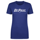 Women's DePaul Blue Demons White Wordmark Tee