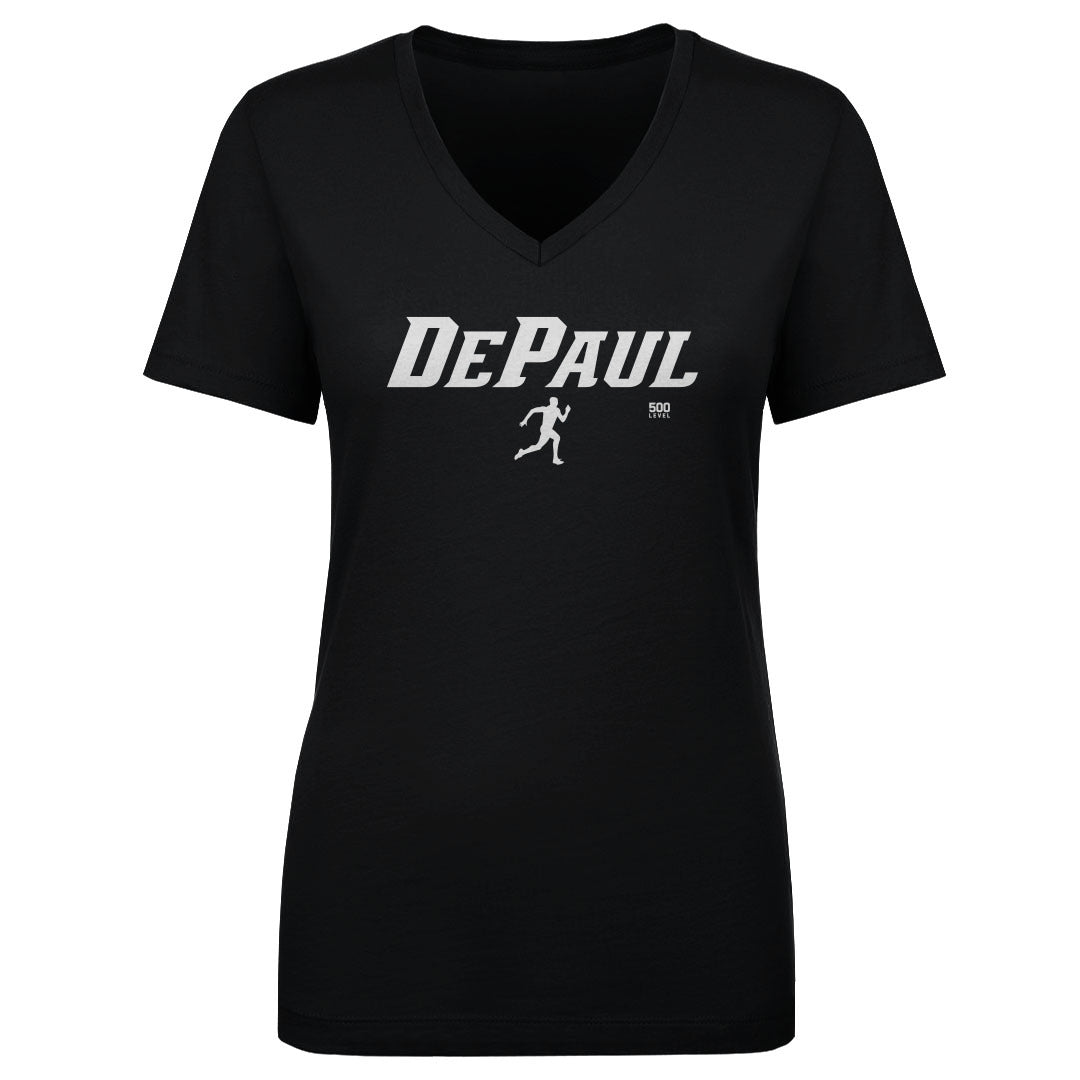 Women's DePaul Blue Demons Track & Field Minimalist V-Neck Tee