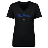 Women's DePaul Blue Demons Wordmark V-Neck Tee