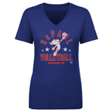 Women's DePaul Blue Demons Vintage Volleyball V-Neck Tee