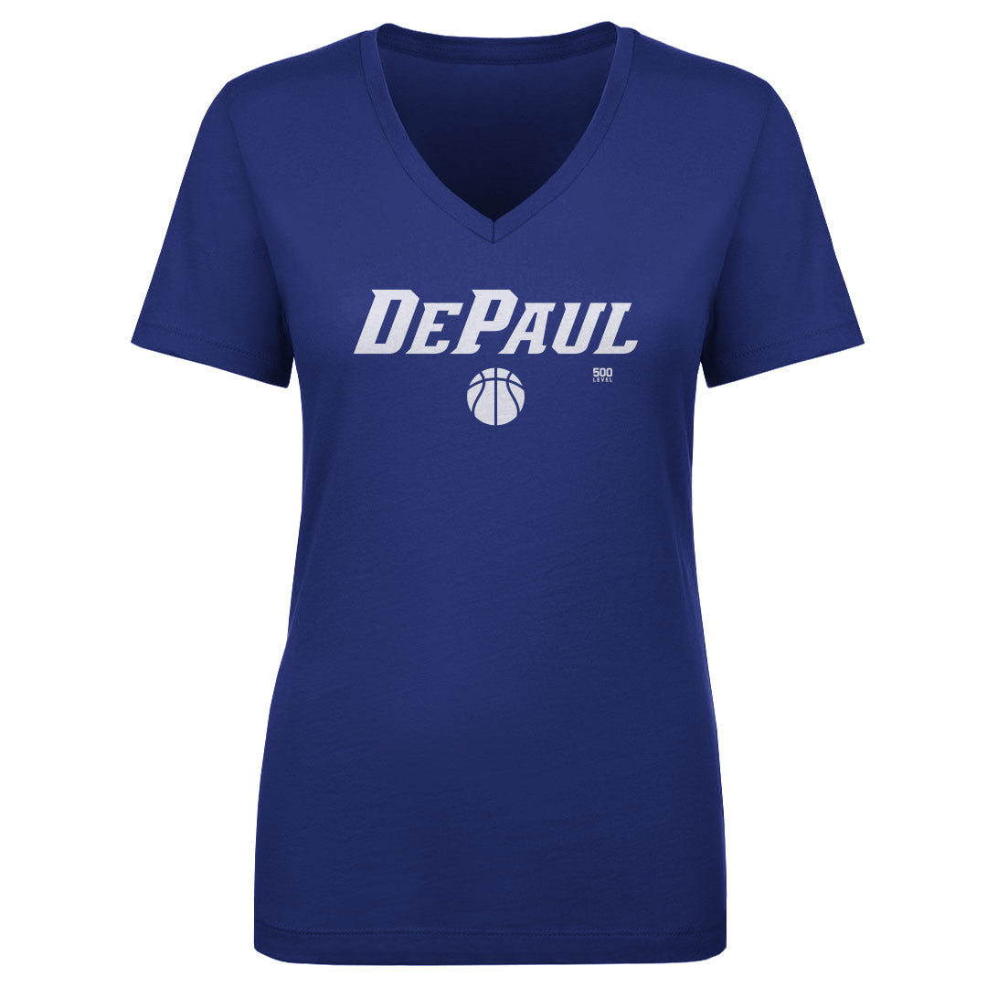 DePaul Blue Demons Basketball Minimalist V-Neck Tee