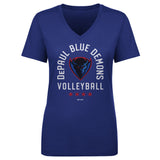 Women's DePaul Blue Demons Volleyball Arc V-Neck Tee